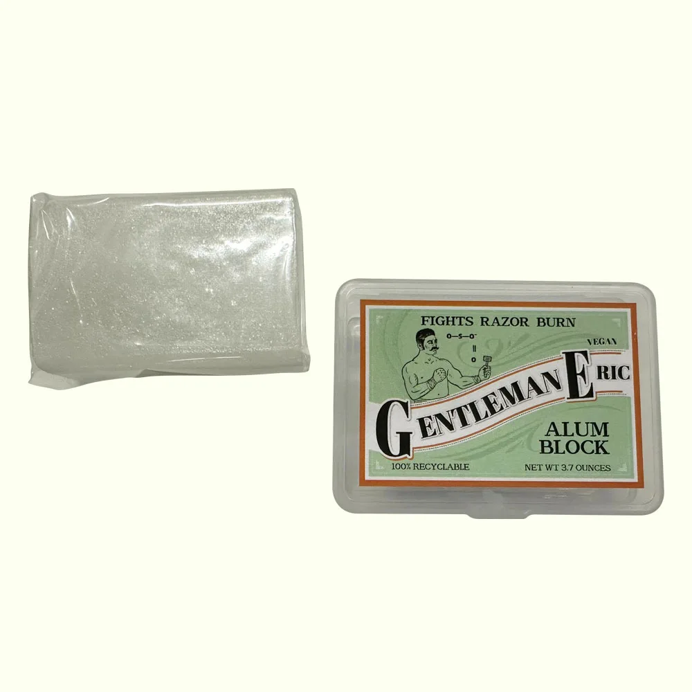Bâton de rasage en alun déodorant sans aluminium bloc d'alun de 3.7 oz dans un boîtier en plastique crayon styptique arrête le saignement après-rasage coupe de rasage