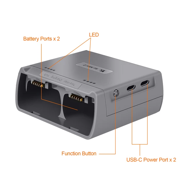 Dji mini 2/mini用バッテリー充電器,双方向充電器,ドローン用USB