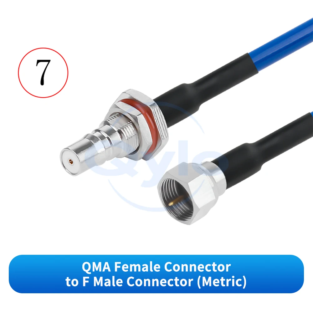 (1 Stück) QMA auf F-Typ HF-Testkabel RG142-PUR Hochflexibles Kabel QMA auf F-Typ Stecker/Buchse Hochfrequenzkabel QMA auf F-Kabel – Detail 9