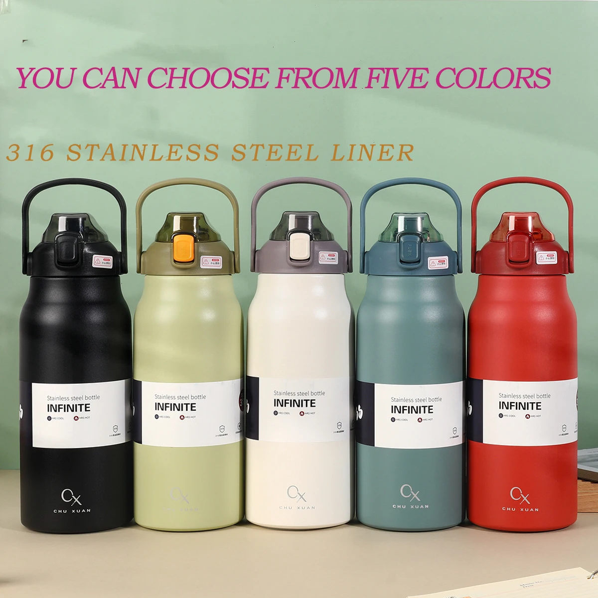 1.2L Tumbler Thermo Bottle Large Capacity With Straw Stainless Steel Thermal  Water Bottle Cold and Hot Thermos Cup Vacuum Flask - AliExpress