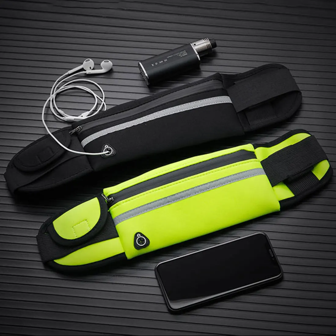 Running Waist Bag Slim Running Sports Belt Fanny Pack Waterproof Waist Pack Pockets for Hiking Cycling Outdoor Stretch Sports Running Belt Unisex