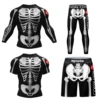 4 Pieces Cody Lundin Sportsuit Skeletal Print  jiu jitsu Grappling Rashguard Set Men Running Gym Tracksuit Compression MMA kits 1