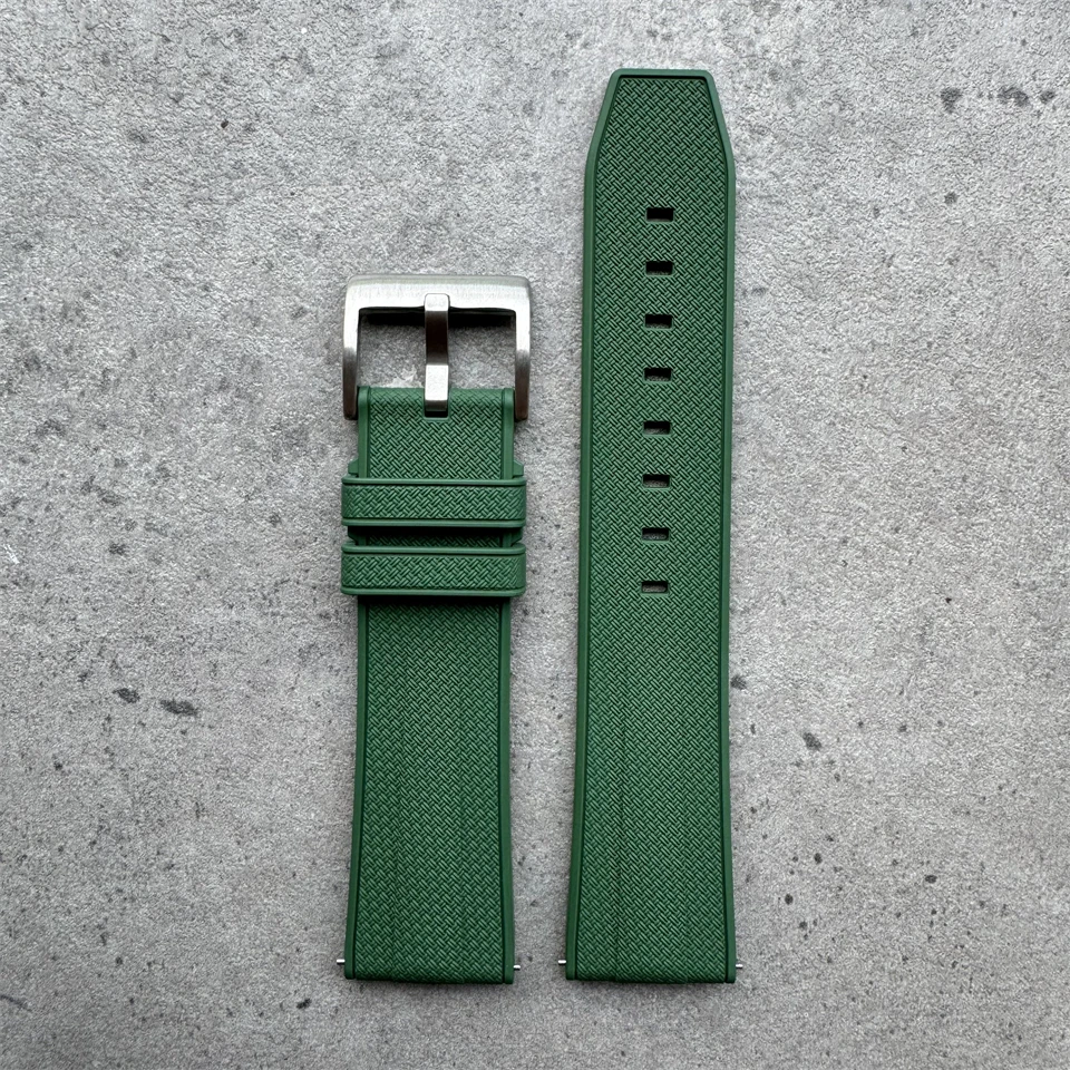 Premium Rubber Quick Release Watch Strap - Black, White, Grey - Men's Luxury Watch Band