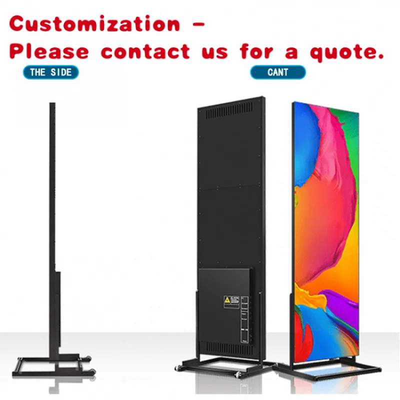 맞춤형 4K P2.5 실내 LED 디스플레이 소매점 쇼핑몰-이동식 거울 포스터 길찾기 OEM 디지털 핫 세일