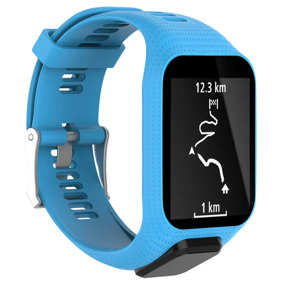 Silicone Watch Strap Bands Rubber Bracelet for TomTom Runner 2/3 Spark /Spark 3 /Golfer 2 /Adventurer Watch Wrist Belt