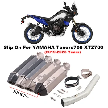 Slip On For Yamaha Tenere 700 XTZ700 T700 2019 - 2023 Motorcycle Exhaust System Rally Edition Modify Mid Link Pipe Muffler Moto