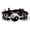 Bracelet tressé Dragon Tai Chi Gossip pour femmes et hommes, meilleurs amis, réglable, Yin Yang, bijoux de Couple à la mode, 2 pièces/ensemble