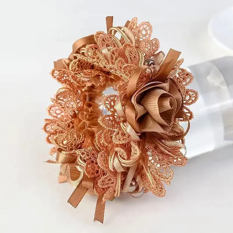 Flower Hairband Scrunchies  Резинки Для Волос Со Стразами  Rhomo  Pack   Hair Tie Para Cabello  스프링머리끈  Accesorios Mujer