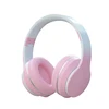 Écouteurs sans fil Bluetooth, lumière LED, dégradé de couleur, oreillettes de chat