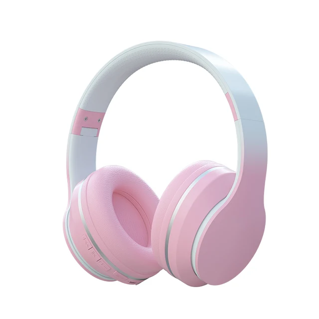 Écouteurs sans fil Bluetooth, lumière LED, dégradé de couleur, oreillettes de chat – Image 3