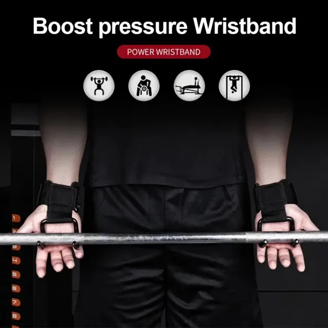 Pull-up Wrist Support Hook Grip Hook Trainer, Adjustable Wrist Hook Exercise Gloves, Fitness Non-Slip Wrist Grip Hook Gloves 4