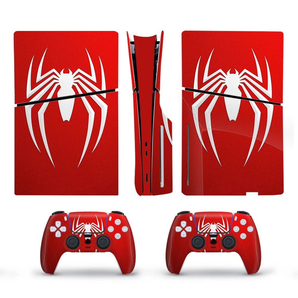 Skin Sticker For PS5 Slim Disc Edition Console Decal Vinyl Cover Case 2PCS Controller Gamepad Dustproof For PS5Slim Accessorie