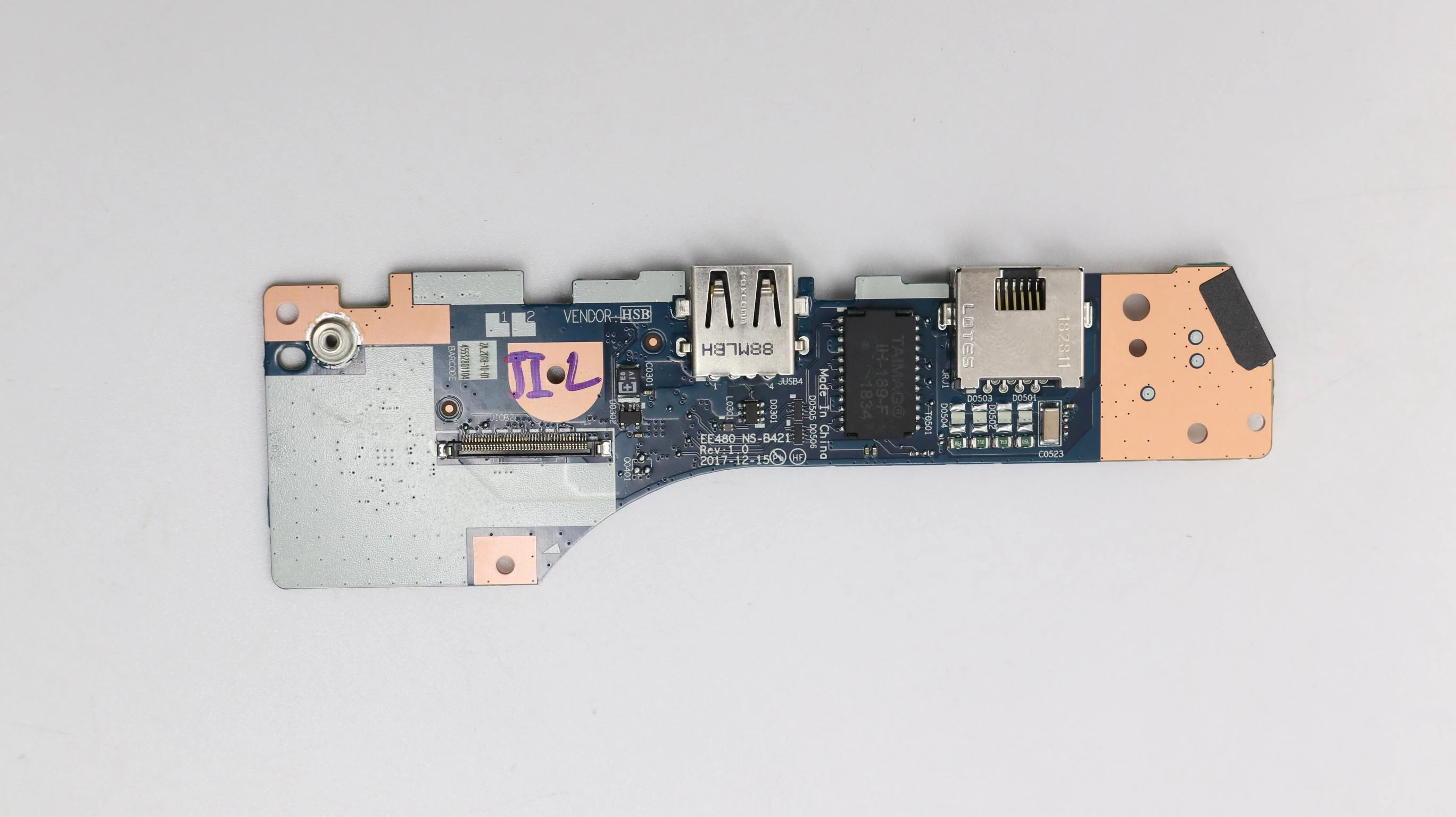 

New Original For Lenovo ThinkPad E480 E485 I/O board Power Switch Button Board USB Sub card Board 01LW175 02DL621 NS-B421