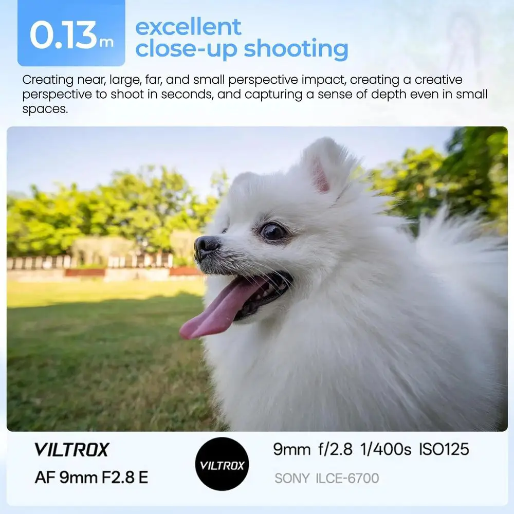 Viltrox 9mm F2.8 Air APS-C 자동 초점 카메라 렌즈( E 마운트 zve10 zve10II a6400 a6700 a7Ⅳ 카메라용)