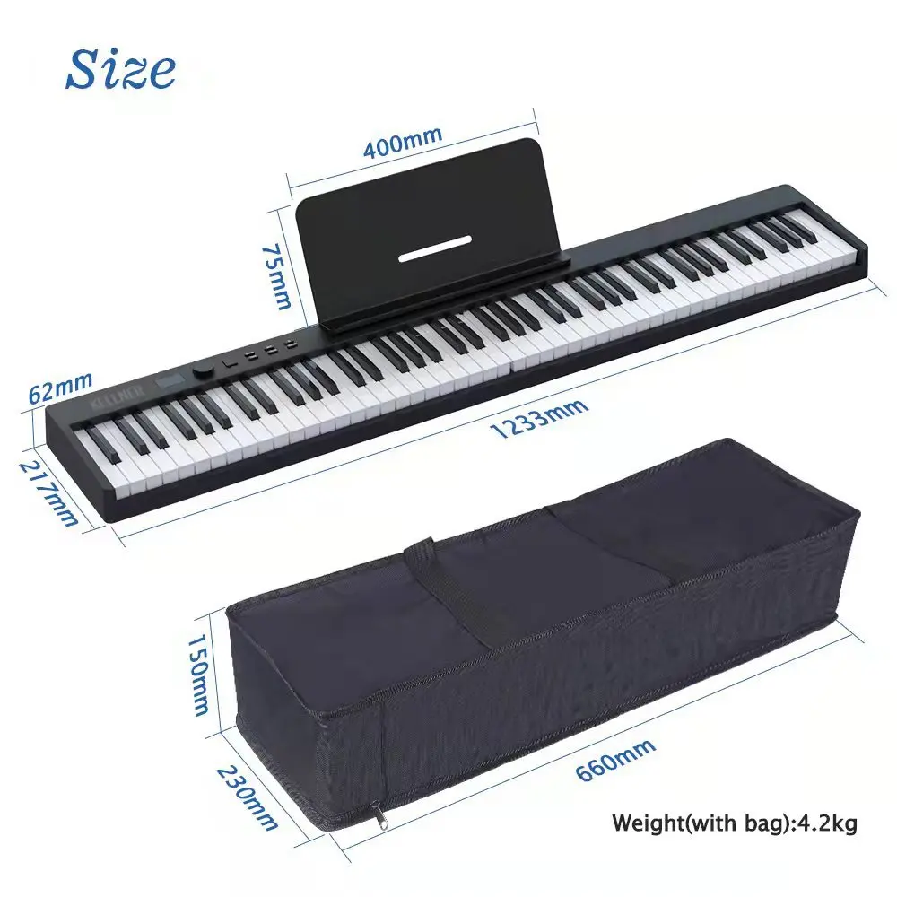 Sonic Piano eletrônico Piano digital 88 teclas de fábrica item SNK-8820  elétrico portátil gravidade teclado midi instrumentos musicais - AliExpress