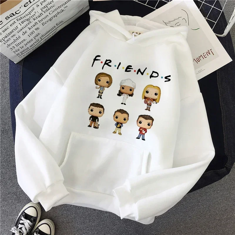 

Модная Осенняя Женская толстовка с надписью Friends Tv, пуловер с принтом в стиле Харадзюку, ретро, Уличная Повседневная Толстовка в стиле оверсайз, топы унисекс
