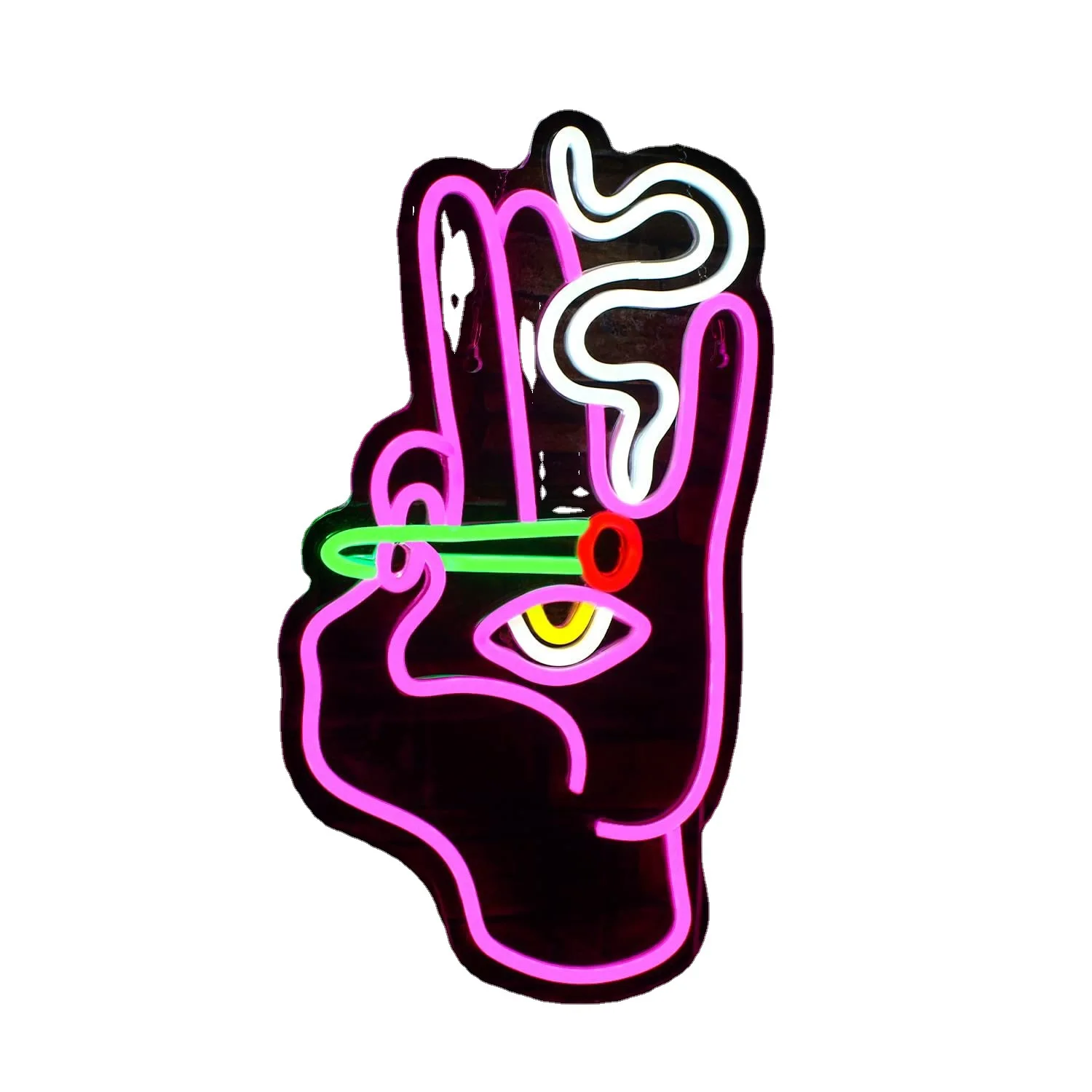 

Led Lights Neon Sign Smoking Hand Eye Personalized night lights for Restaurant Bar Game Room Home decor Wall Lamps Decoration