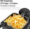 1700-Watt Stainless-Steel Triple Basket Electric Deep Fryer with Timer Free Extra Odor Filter, 4L/17-Cup, Black 3