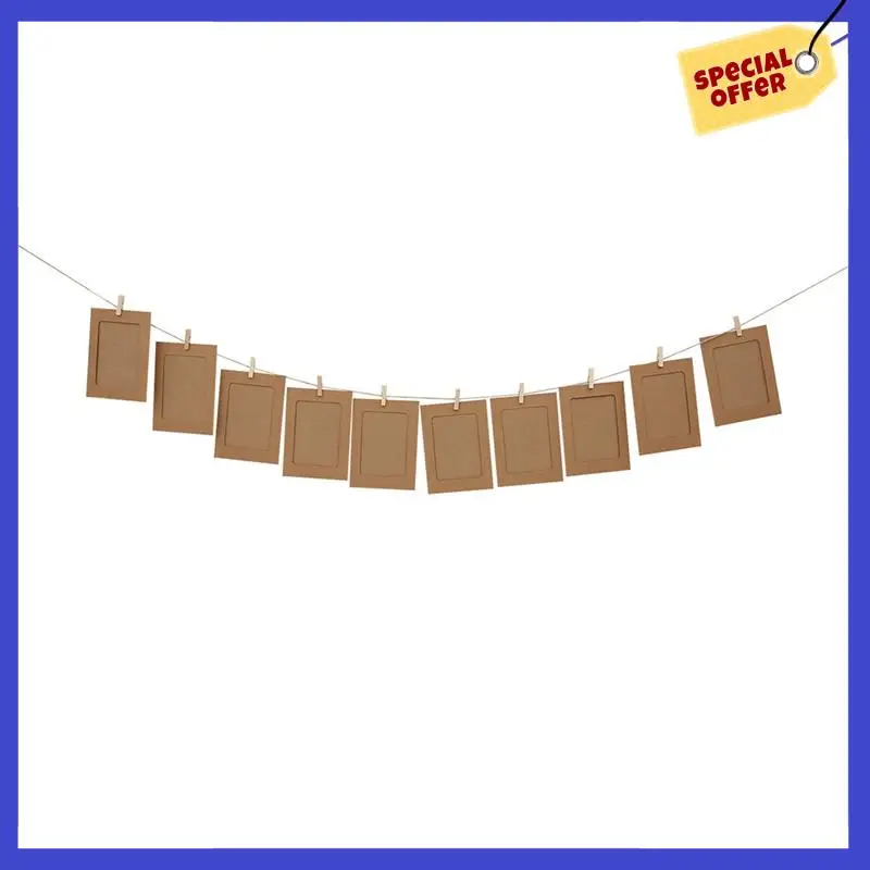 100PCS 6Inch Baby Shower Photo Frame Clip Wall Happy Birthday Banner DIY Wedding Anniversary Picture Party Favora01p