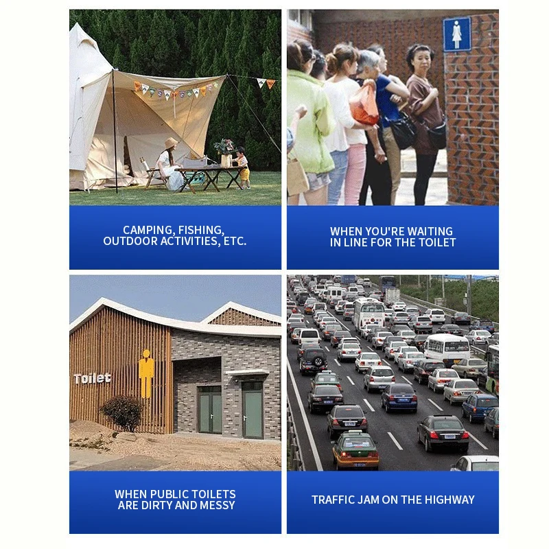 Outdoor Travel CarToilet,Portable Folding Toilet Stool,Travel Car Camping Seat Toilet,Emergency Urination