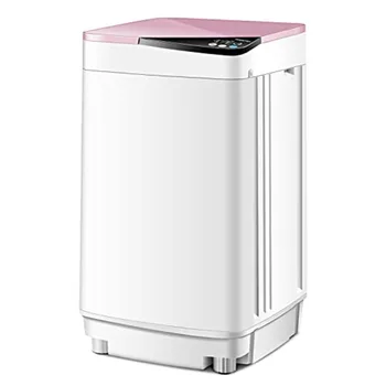 Portable Washing Machine for Condo/Apartments/Dorms/RV/Camping, Plastic Stainless Steel, Pink, 7.7lbs 2-in-1 Full-Automatic Was 1
