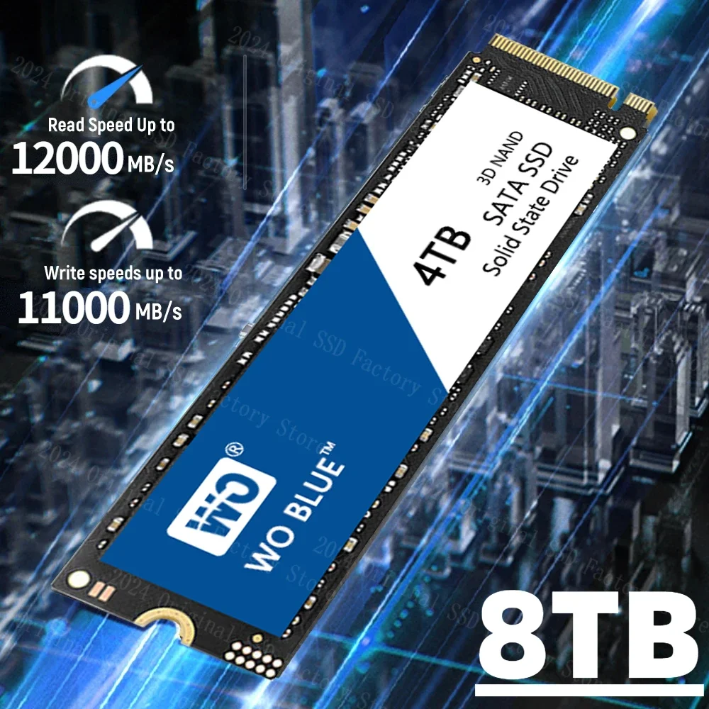 

NEW 4TB Western Original SN570 PS5 SSD Blue NVMe 500GB 1TB 2TB PCIe4.0 12000MB/s M.2 2280 Drives HDD for PS5 Laptops Computer PC