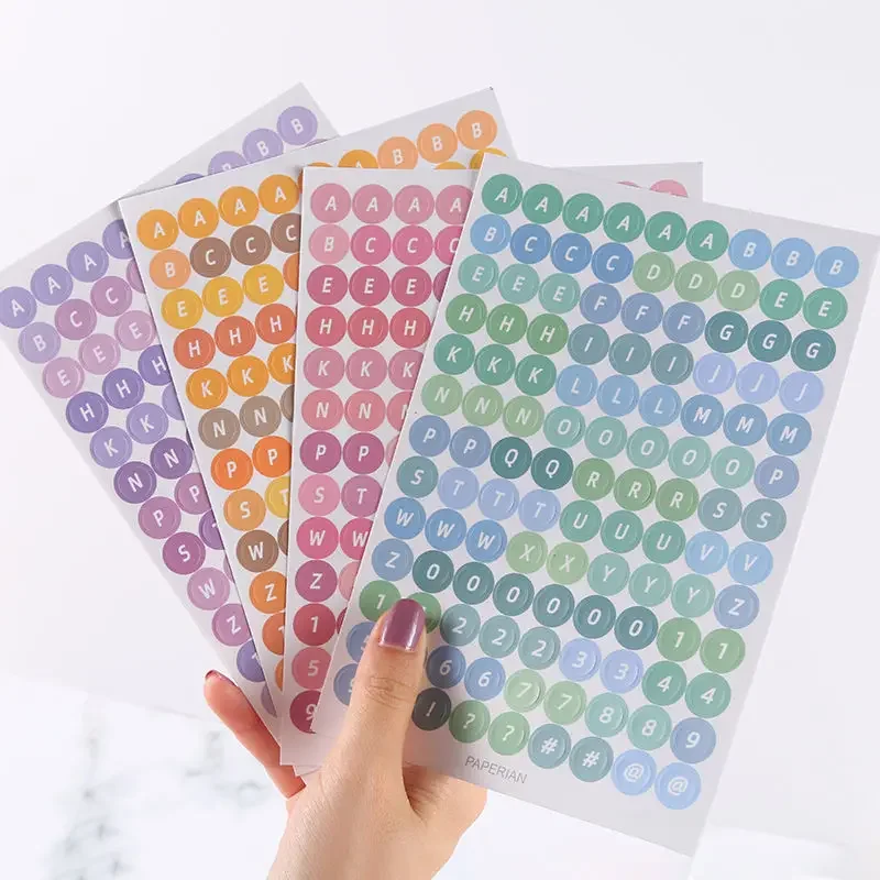 6 Sheets Alphabet Stickers Self Adhesive Letter Stickers