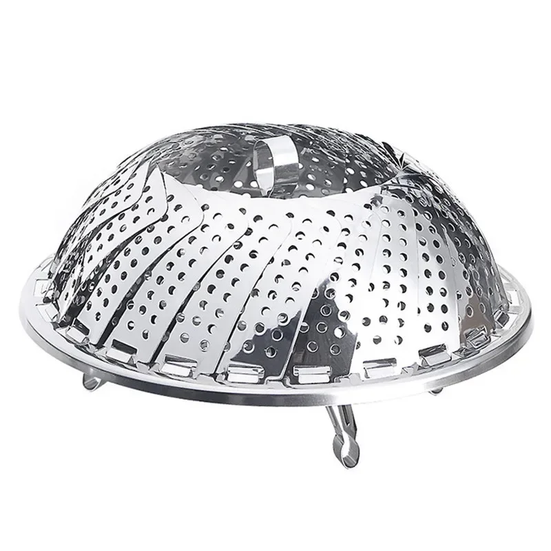 Folding Stainless Steel Steamer Basket Food Cooker