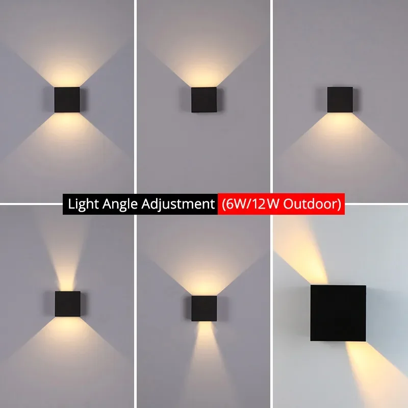 7W LED Wall Lamps IP65 Waterproof Outdoor Interior Modern Nordic Wall Lights For Bedroom Balcony Garden Porch Light AC90-260V