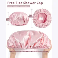 Reusable 3-Layer Waterproof Shower Cap | Extra Large | Adjustable Womens Cap | Perfect for Girls Ajdustable bonnet Bonnet Bonet 2
