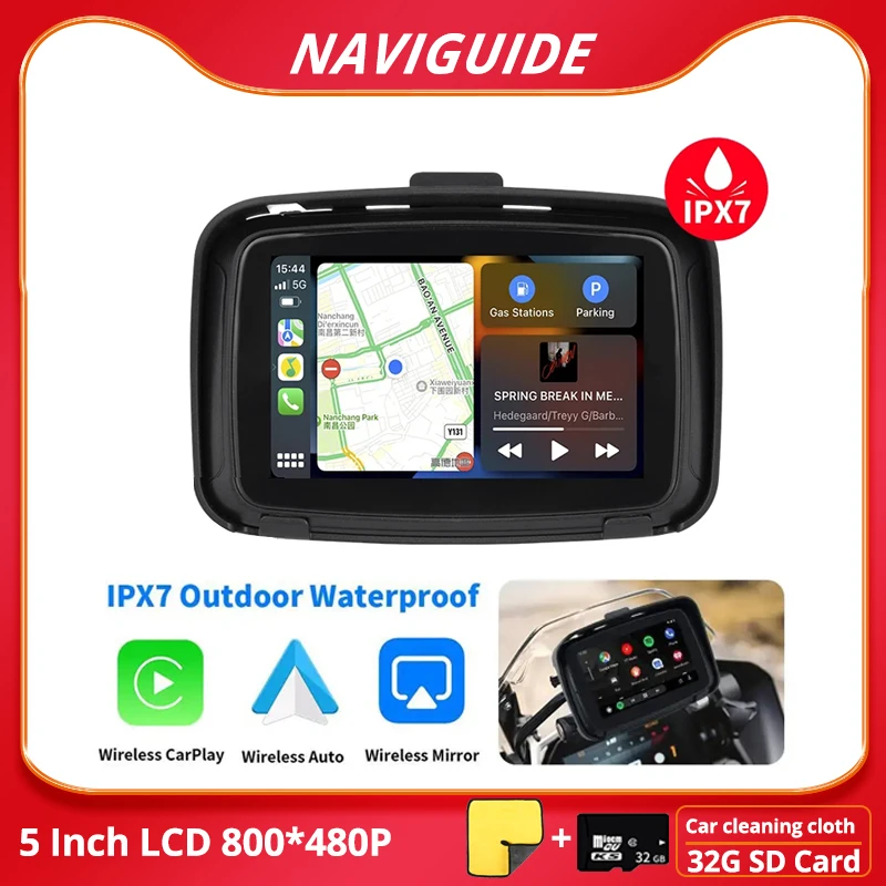 Dash Cam Per Moto Con CarPlay - 6.25 Pollici Wireless Con Doppia Camera - Foto 12