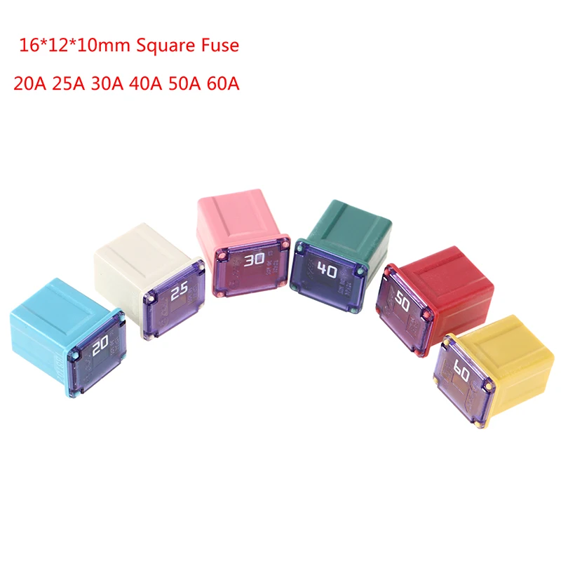 1Pc Square Fuse 20A 25A 30A 40A 50A PEC Automotive Car Fuse Tube Waterproof Box For Nissan Honda Toyota socket Optional fuse holder car fuses kit fuse box holder tube fuses fuse box circuit adapters and fuse set