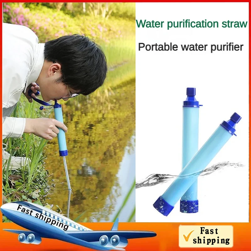 

Portable Outdoor Water Purifier Camping Hiking Emergency Survival Water Filter Filtration Lakes Camping Multi Layer Filtering