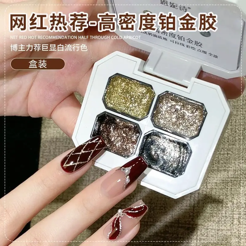 Gradient Gel Nail Polish Set - 4-Color Semi-Permanent Soakable UV LED Nail Art Design Collection
