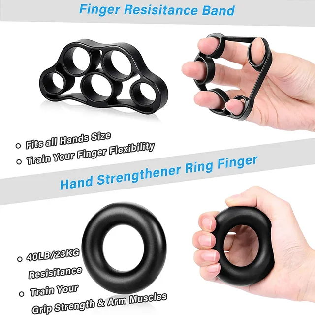 5-60kg Adjustable Hand Grip Strength Strengthener Trainer Full Set With Counter Wrist Forearm And Hand Exerciser For Muscle 6