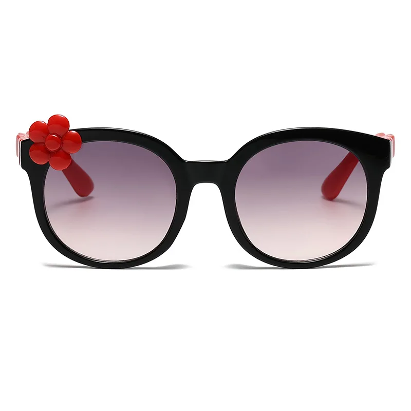 Children's New flower Round Frame Sunglasses Shining Summer Outdoor Sunshade Sun Glasses Trendy Fashionable Eyewear