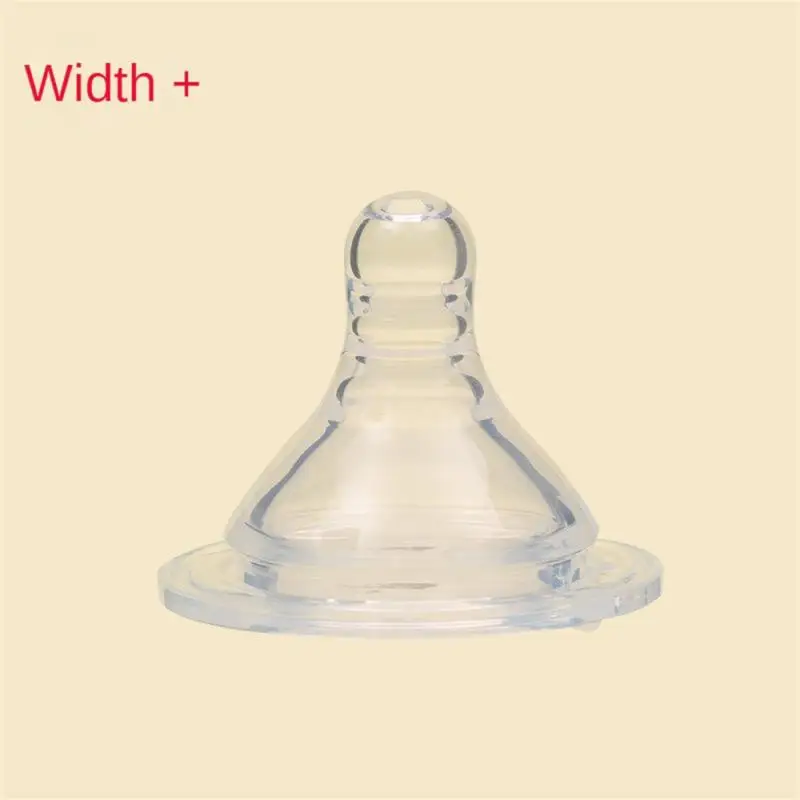 1~4PCS Standard Bore Nipple Food Grade Not Stimulating Good Elasticity Wide Bore Nipple Soft Environmental Friendly silicone nipple shield bottle accessories