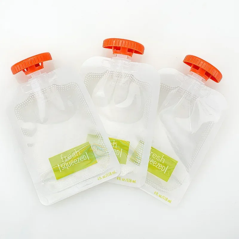 10Pcs Baby Fruit Puree Bags Reusable Squeeze Pouches Baby Food Storage Bag Kitchen Dispenser Complementary Food Squeeze Bags baby food storage containers food pouch