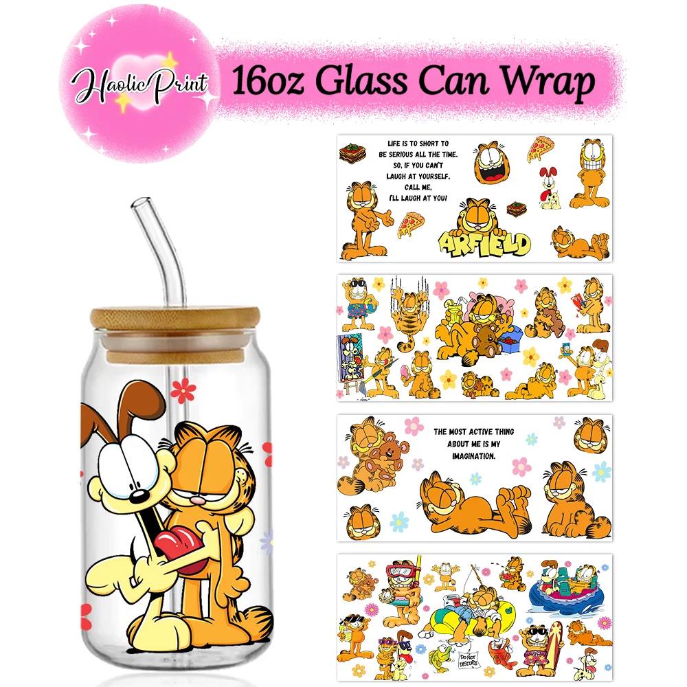 Sticker Cups Cup Wraps UV DTF Wrap Transfer 16oz Cup Wrap Libbey Glass Plastic Can Wraps