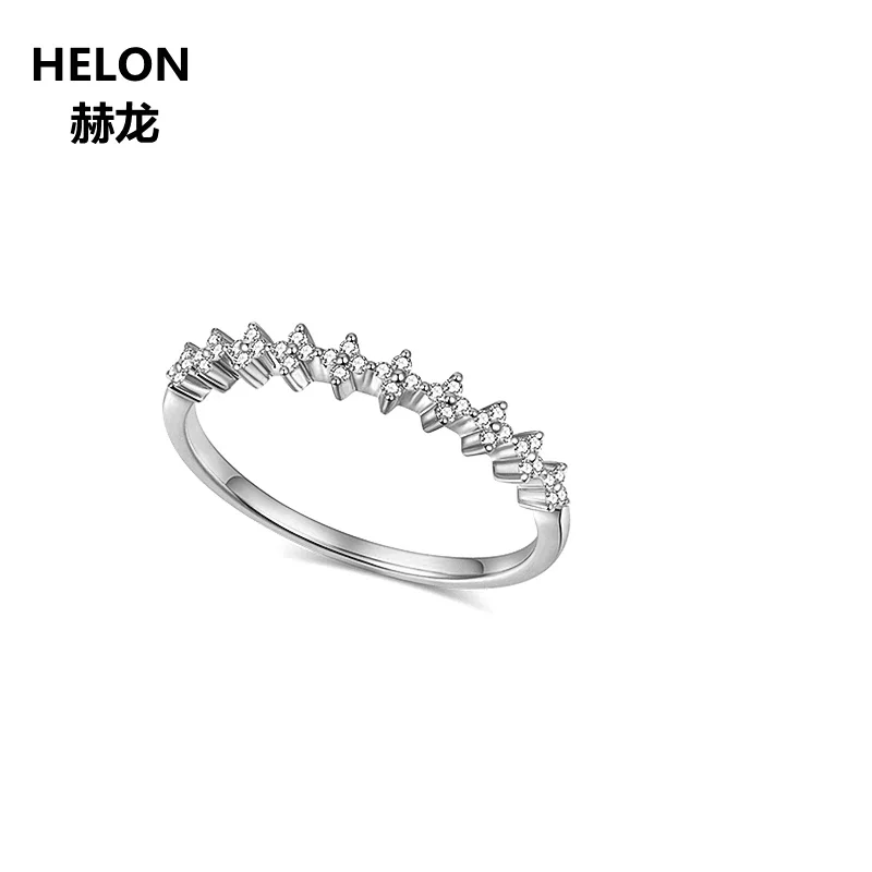 

Solid 10k White Gold Women Anniversary Band 0.2ct SI/H Natural Diamonds Engagement Wedding Ring