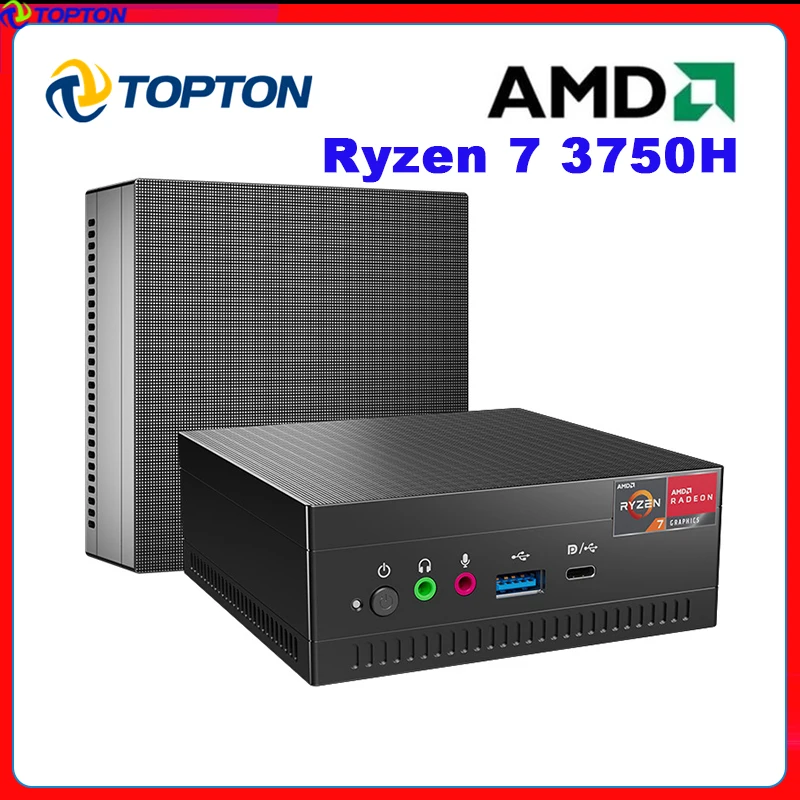 Cheap AMD Mini PC Ryzen 7 3750H R5 3550H Barebone Windows 11 2xDDR4 NVMe  Gaming