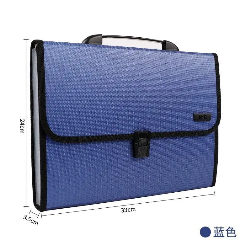 File Folder A4 Size Portable 13 Pockets Expanding Wallet File Folder Paper Document Storage Organ Bag Office School
