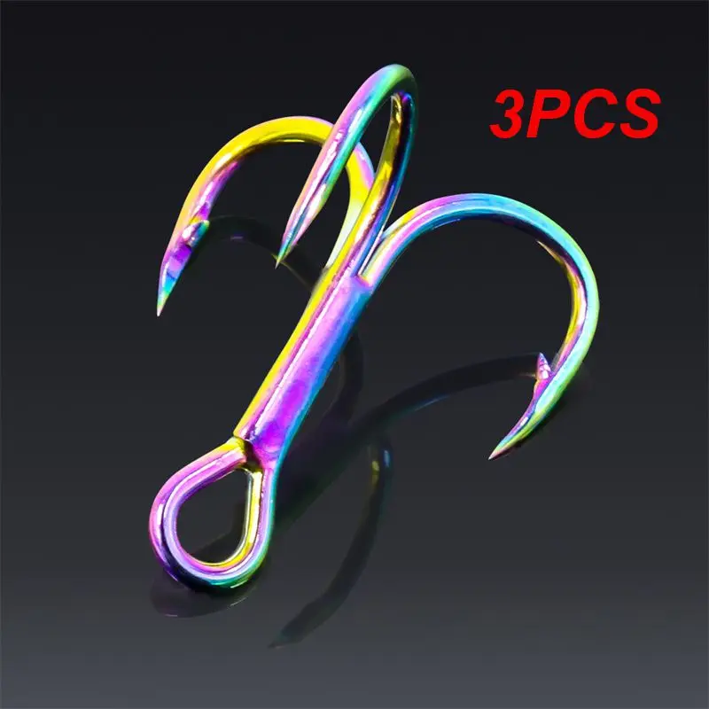 

3 шт. FLYSANDBox тройной рыболовный крючок из нержавеющей стали для морской и пресноводной воды цветной Радужный якорь три крючка #4 #6 #8 #10