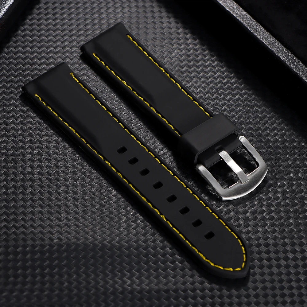 Enhanced Sports Silicone Waterproof Watch Band - Thick Rubber Strap Bracelet
