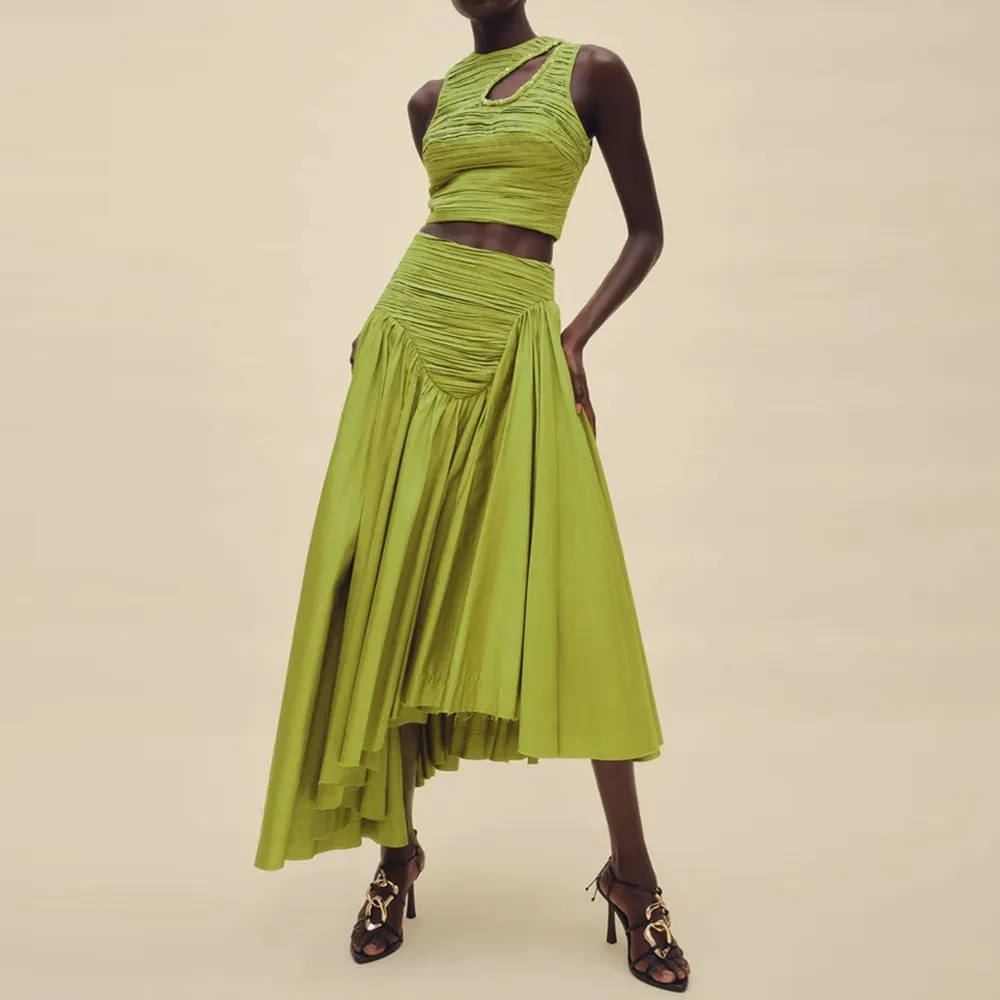 TWOTWINSTYLE سليم قطعتين مجموعات للنساء س الرقبة أ...