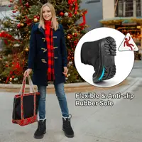 Crestar Winter Snow Boots for Women Warm Fur Lined Ankle Booties Lace Up Slip on Outdoor Walking Womens Boots Lady Fashion shoes - Image 5
