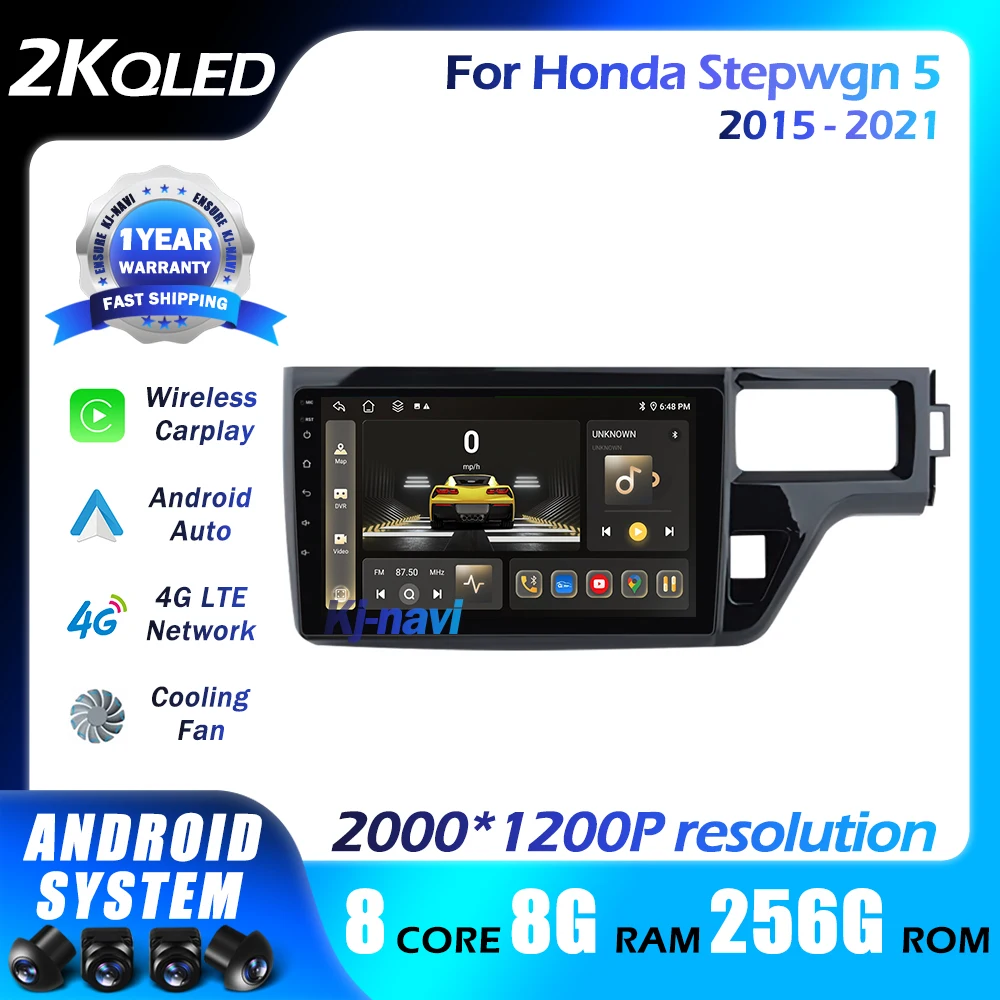 

Car Radio Android 14 For Honda Stepwgn 5 2015-2021 Multimedia Navigation GPS Video Stereo Carplay Monitor Autoradio Player 4G