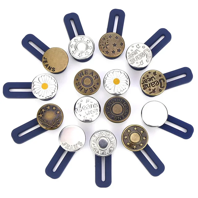 8 Pezzi Estensori Cintura Pantaloni Gravidanza - Regolabili Fino A 15cm - Per Jeans E Pantaloni - 8 Color - Foto 3