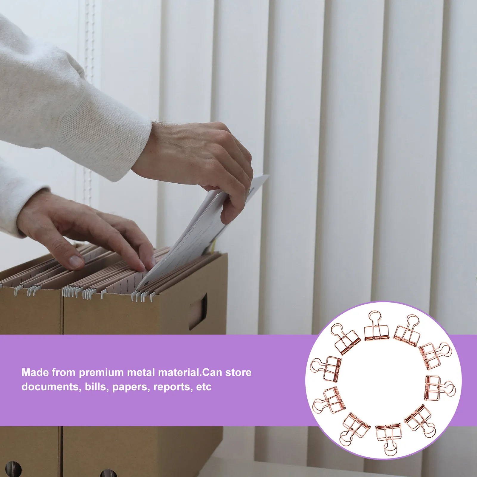 10Pcs 바인더 클립 합금 금속 미니 클립 사무실 문서 종이 클램프 파일 주최자 용품 사무실 종이 클립