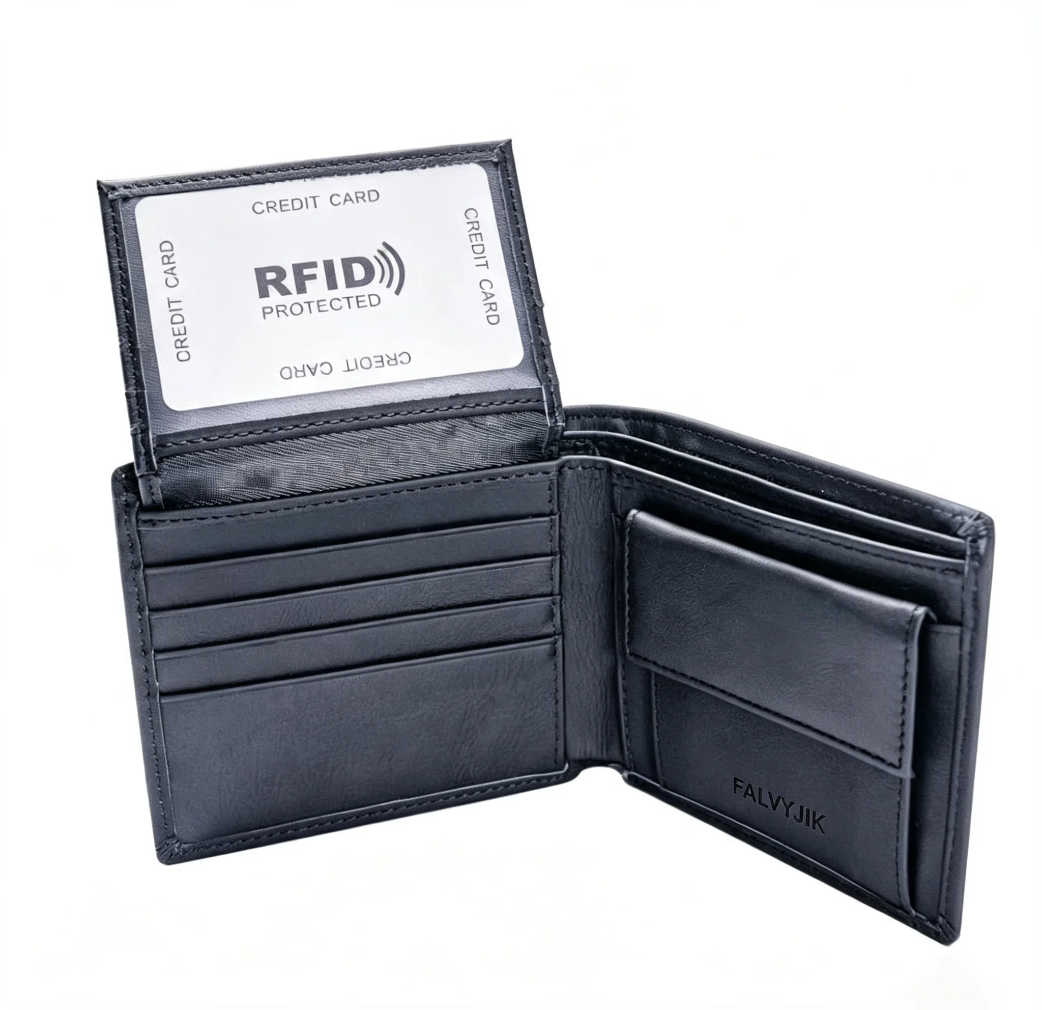 Portafoglio da Uomo in Pelle RFID, Portafoglio in Vera Pelle di Mucca, Porta Carte di Credito Multifunzione